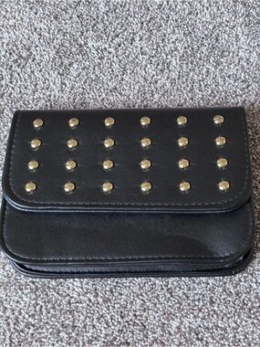 Black Studded Belt Bag